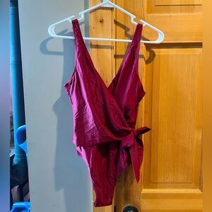 Never worn tags still on wrap swimsuit